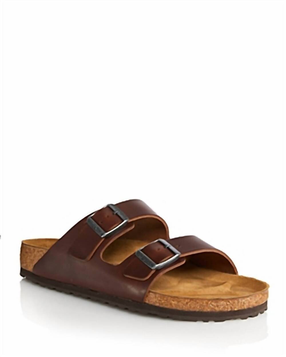NEW BIRKENSTOCK men's arizona grip sandals in brown